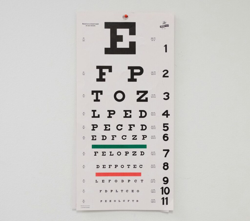eye sight test Snellen Chart
